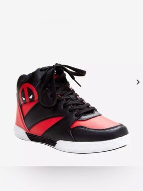 Marvel Deadpool High Top Basketball Sneakers Size 9 Mens Ground Up Shoes